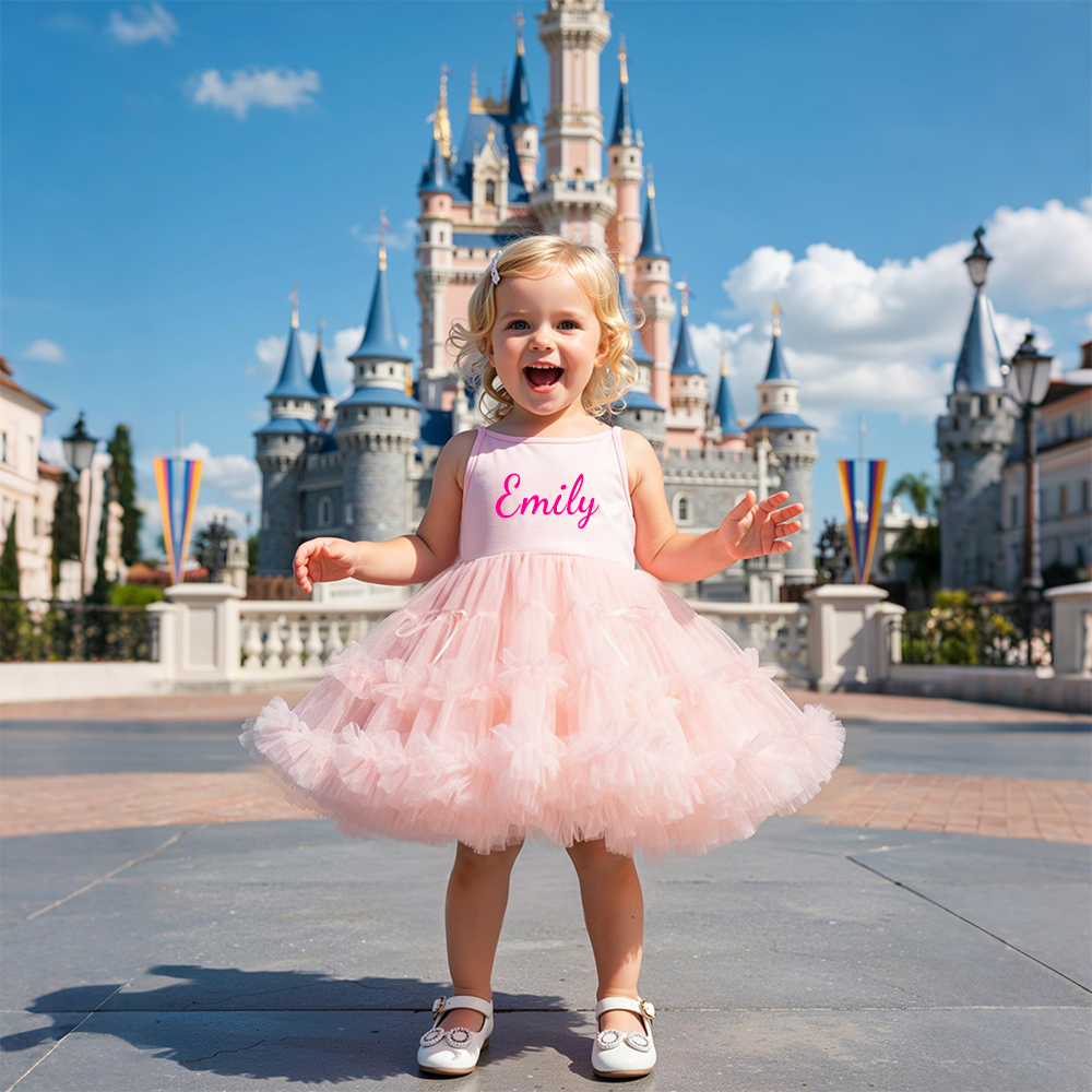 Personalized Girl Sleeveless Strap TUTU Dress| Dress41