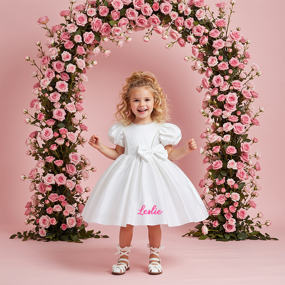 Personalized Girl Birthday Embroidered Party Dress| Dress43