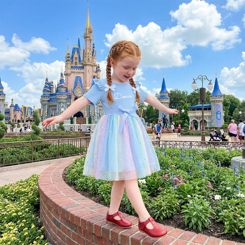 Personalized Girl Summer Rainbow Tutu Dress| Dress51
