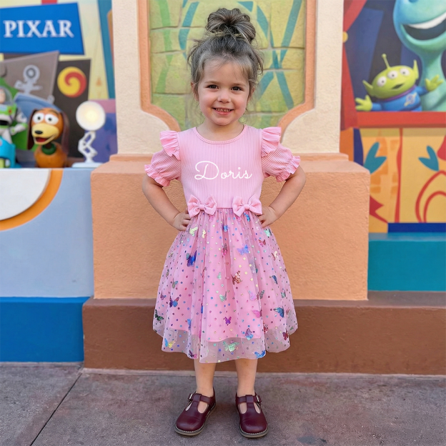 Personalized Girl Summer Butterfly Tutu Dress| Dress52