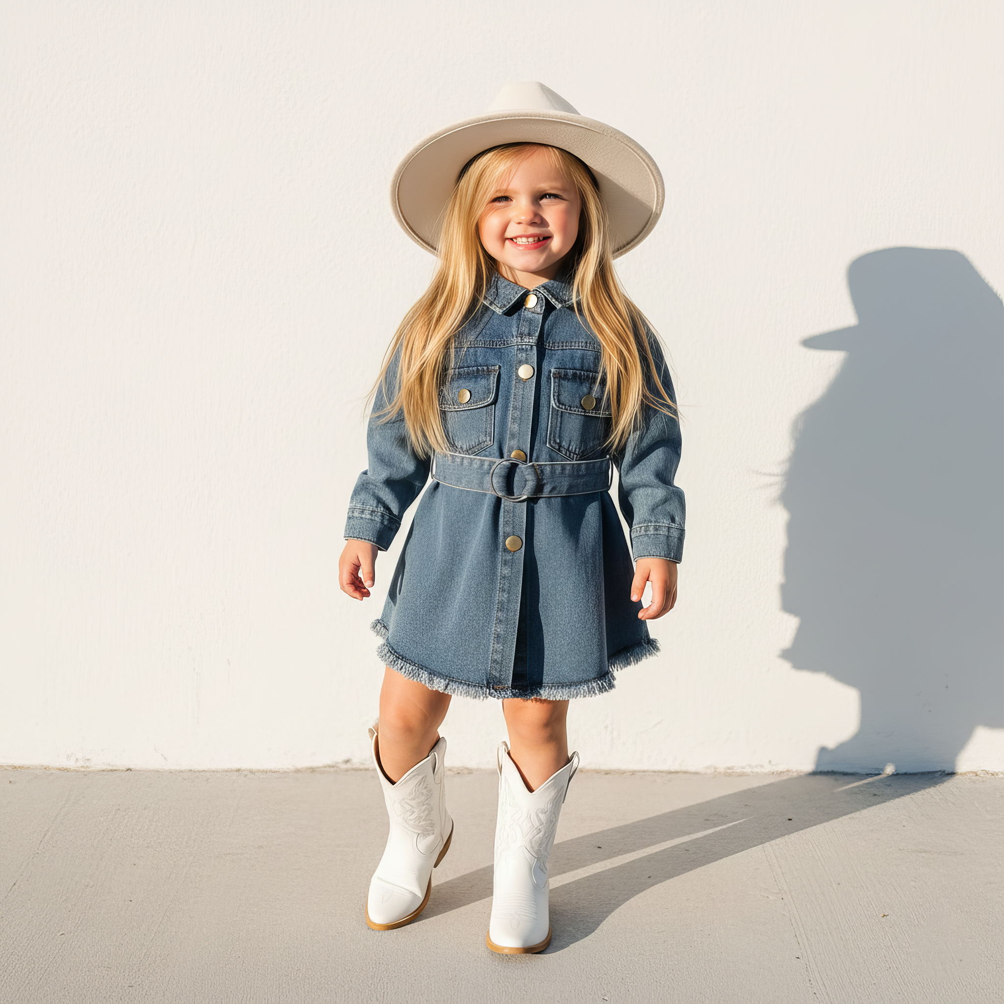 Personalized Girl Retro Denim Dress| Cloth266