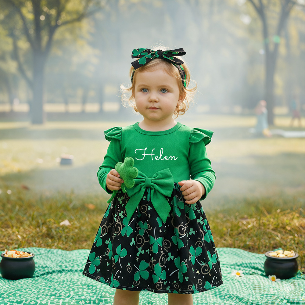 Personalized Baby Girl St. Patrick's Day Dress| Dress62
