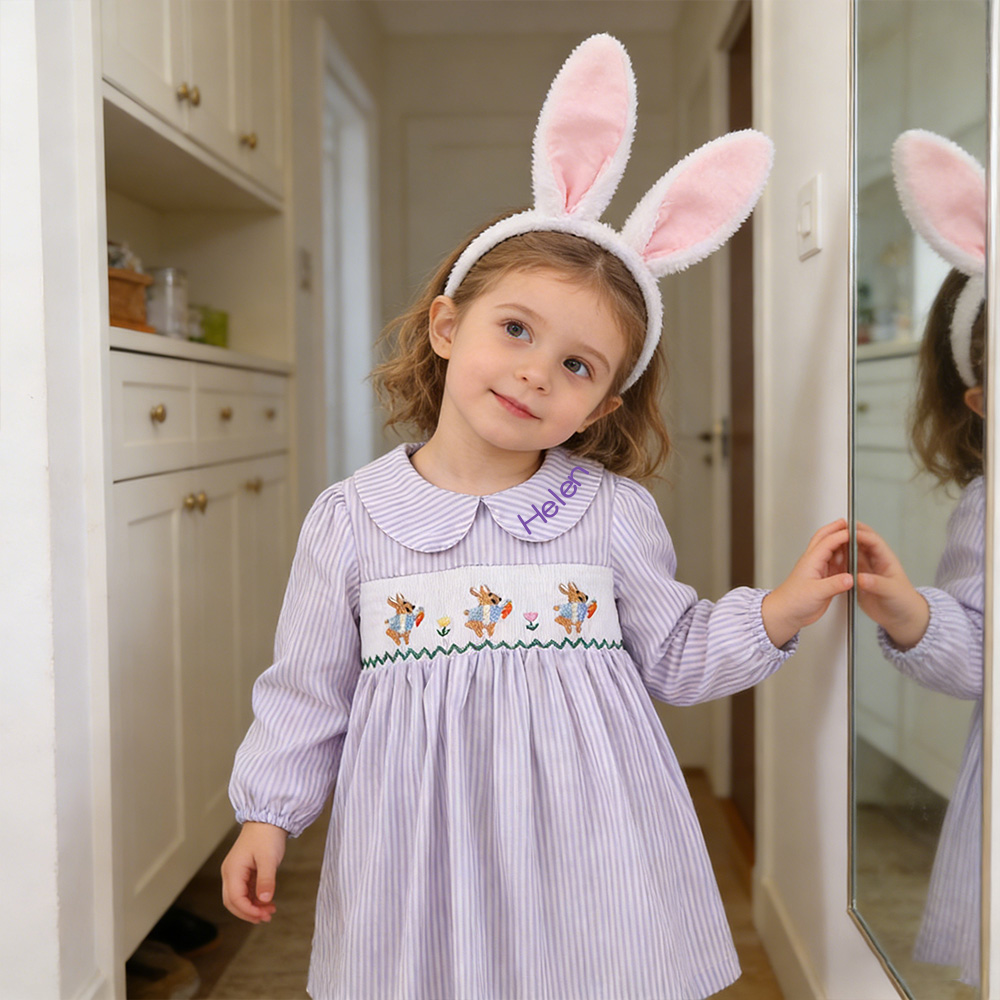 Personalized Girl Easter Bunny Dress| Dress65