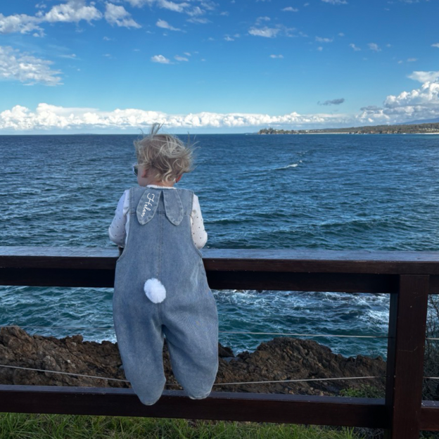 Personalized Kids Bunny Ears Demin Overalls| Pants29