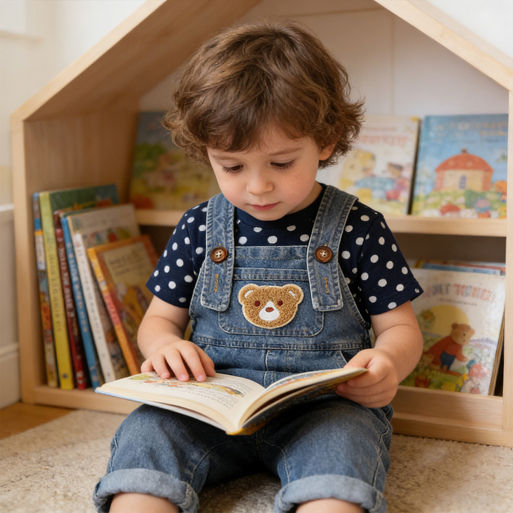  Kids Bear Denim Overalls| Pants43