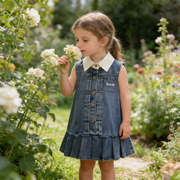 Personalized Girl Summer Denim Vest Dress| Dress69