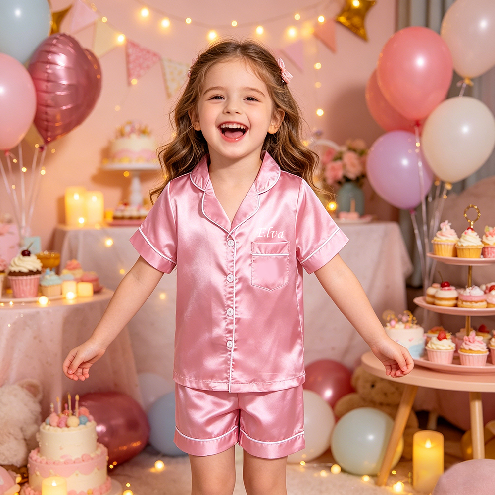 Personalized Kids Silk Pajamas| Cloth74