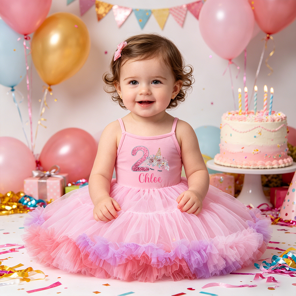 Personalized Girl Birthday Unicorn Tutu Dress| Dress89