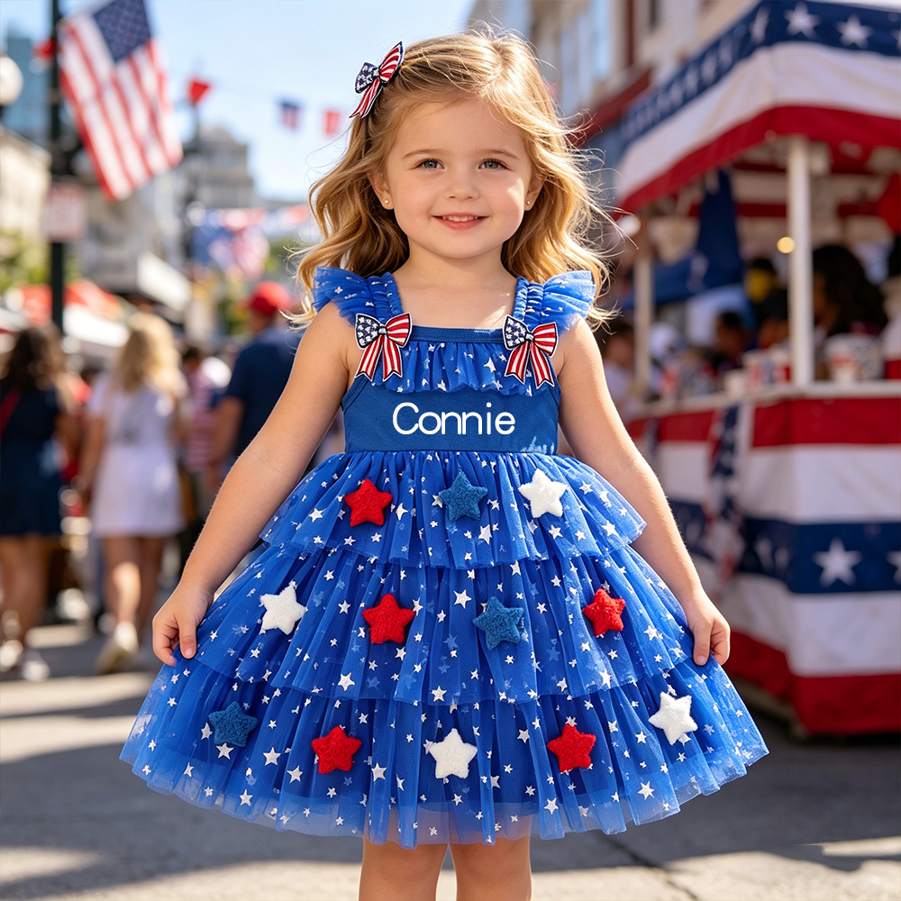 Personalized 4th of July Star Tulle Tutu Dress| Dress101