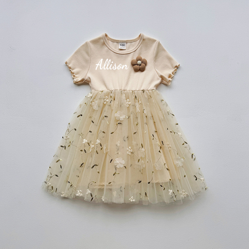 Personalized Girl Floral Summer Dress| Dress105