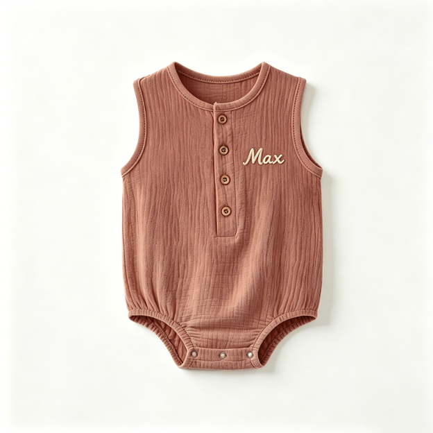 Personalized Embroidered Baby Summer Romper| BBcloth139