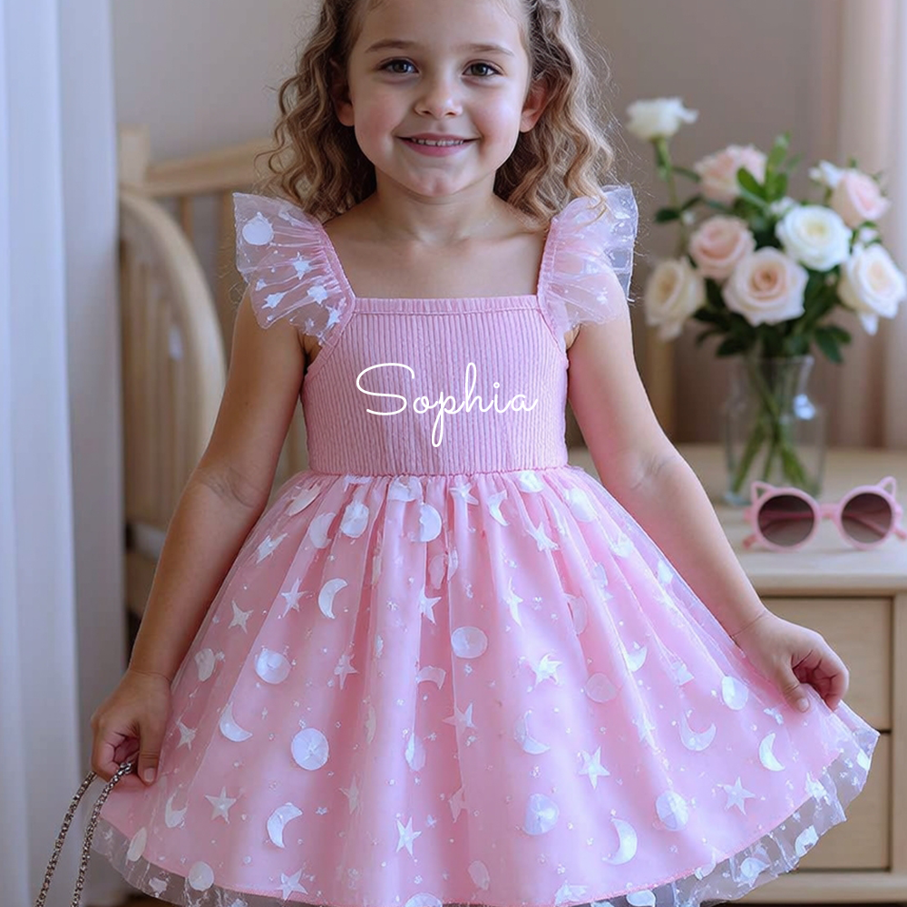 Personalized Girl Pink Sparkle Tutu Dress| Dress110