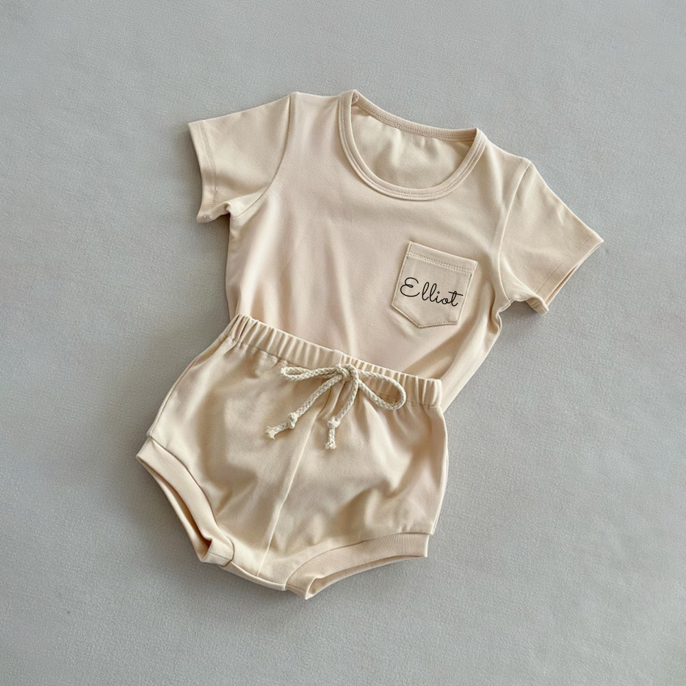 Personalized Kid Casual Top and Shorts Set| BBcloth143