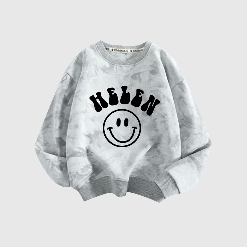 Personalized Kids Cozy Soft Happy Face Sweatshirt| Cloth96