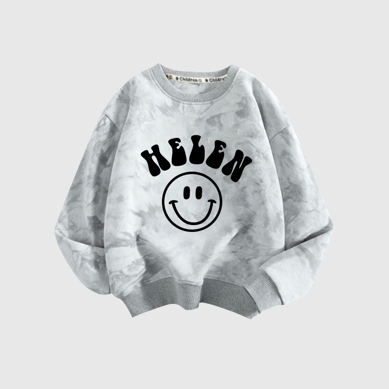 Personalized Kids Cozy Soft Happy Face Sweatshirt| Cloth96