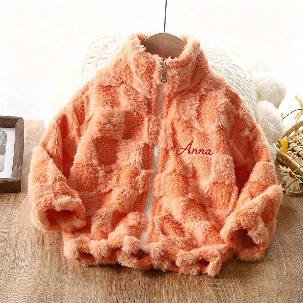 Personalized Embroidered Kids Fleece-Lined & Thickened Winter Jacket | Cloth295