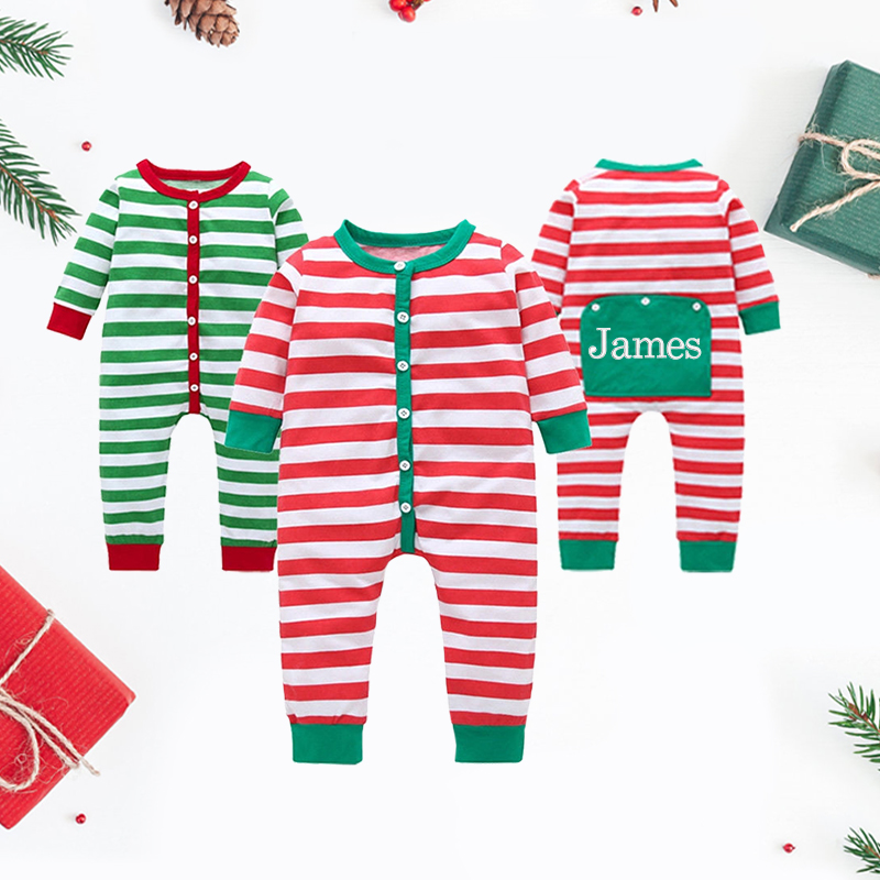 Personalized Embroidered Butt Flap Christmas Pajamas| Cloth99