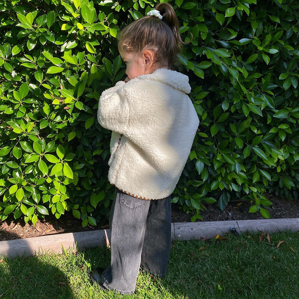 Personalized Embroidered Girls Sweet Teddy Fleece Coat | Cloth300