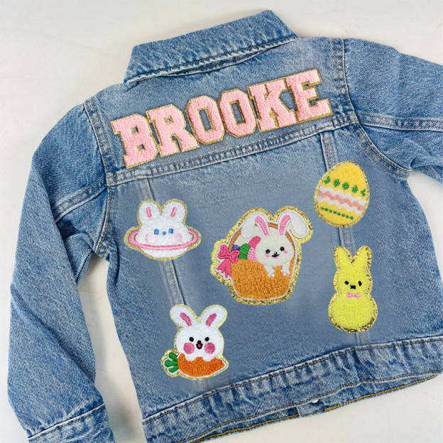 Personalized Kids Eatser Denim Jacket| Cloth128