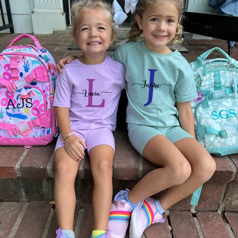 Personalized Kids Initials & Name Toddler Set | Cloth136