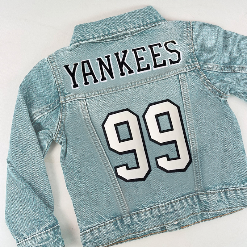 Personalized Kids Sports Denim Jacket| Cloth146