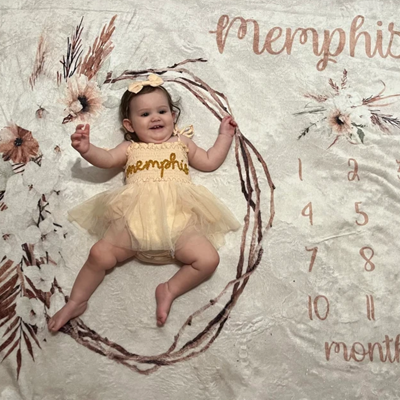 Personalized Baby Embroidered Baby Romper| BBCloth40
