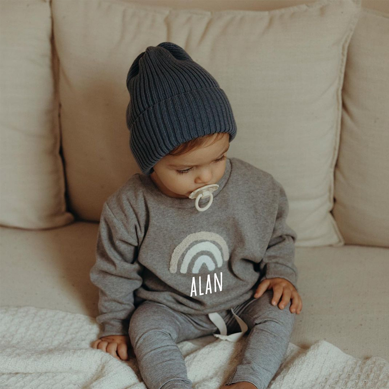 Personalized Kids Cozy Soft Sweatshirt  Set| Cloth49 (Beanie not included)