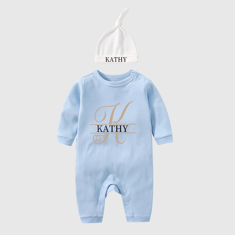 Personalized Baby Split Monogram Alphabet Going Home Sets| BBCloth52