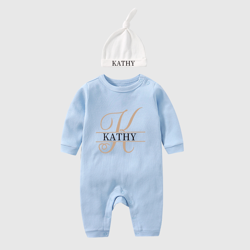 Personalized Baby Split Monogram Alphabet Going Home Sets| BBCloth52