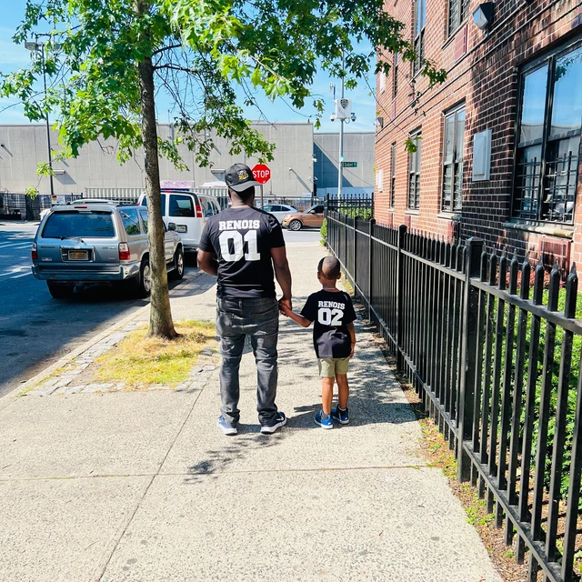 Personalised Dad and Baby Last Name Number Matching Shirts| Match02