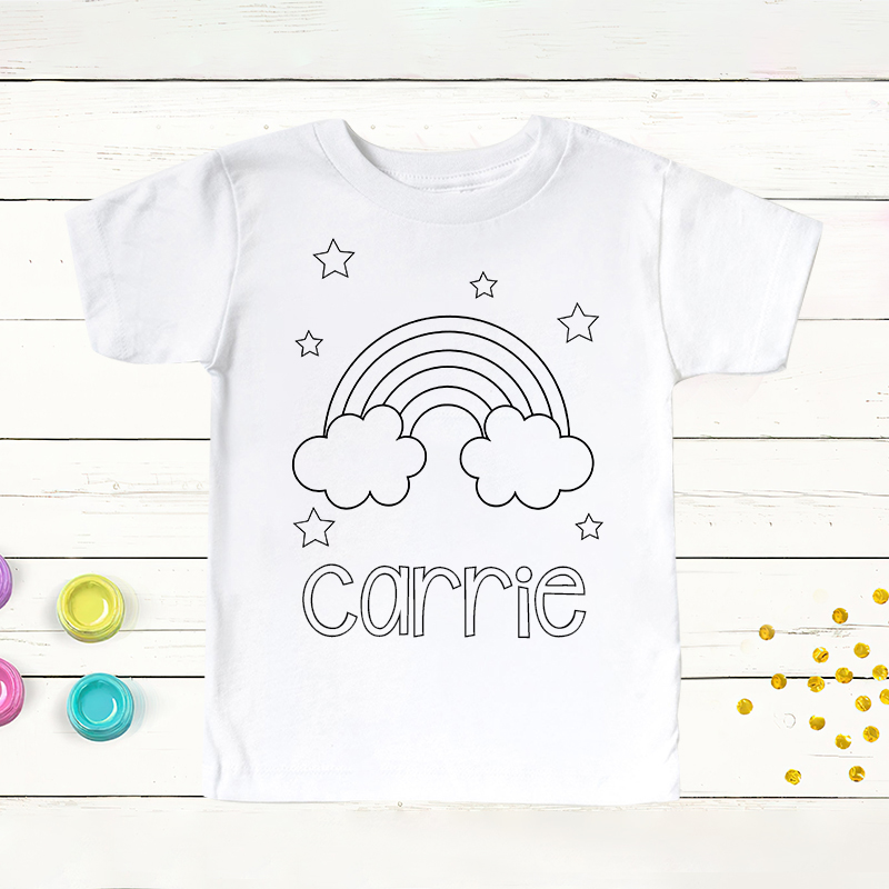 Personalized Kids Coloring Activity T-Shirt| Cloth169