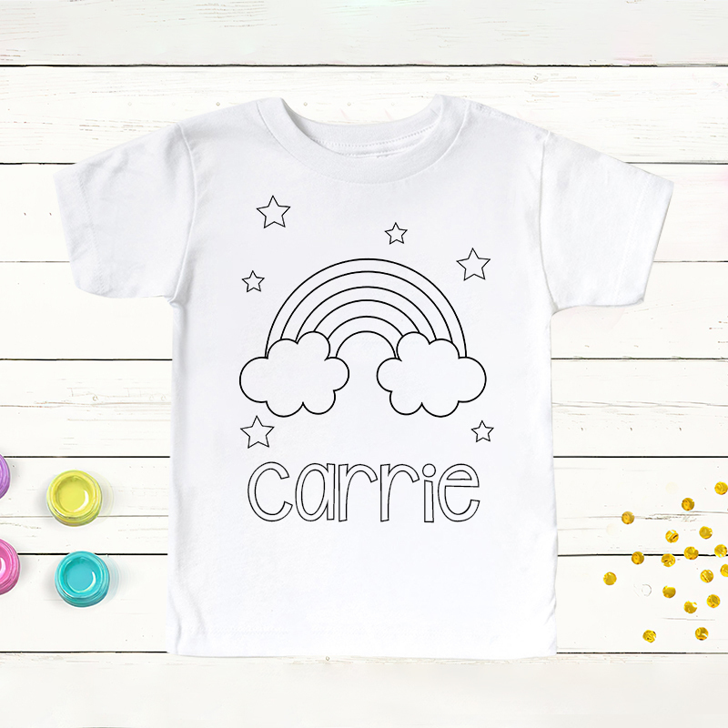 Personalized Kids Coloring Activity T-Shirt| Cloth169