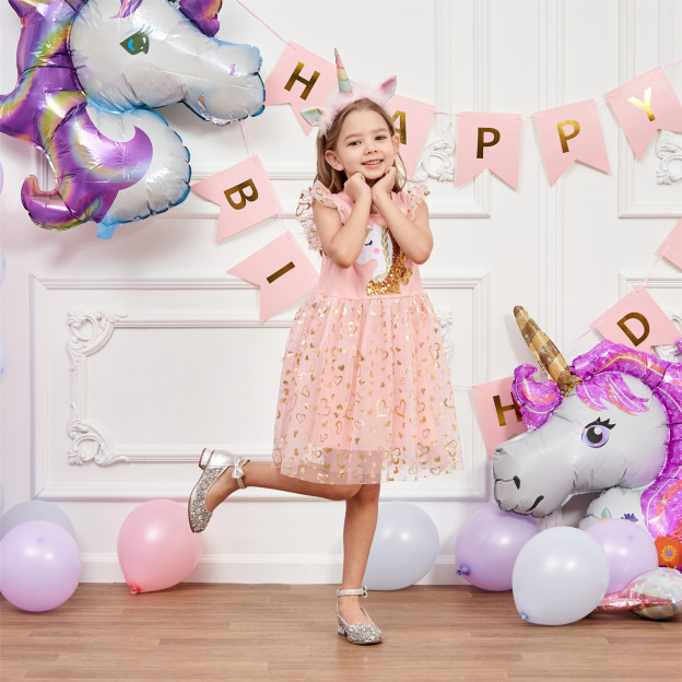 Personalized Girl Magical Unicorn Birthday Dress| Dress06
