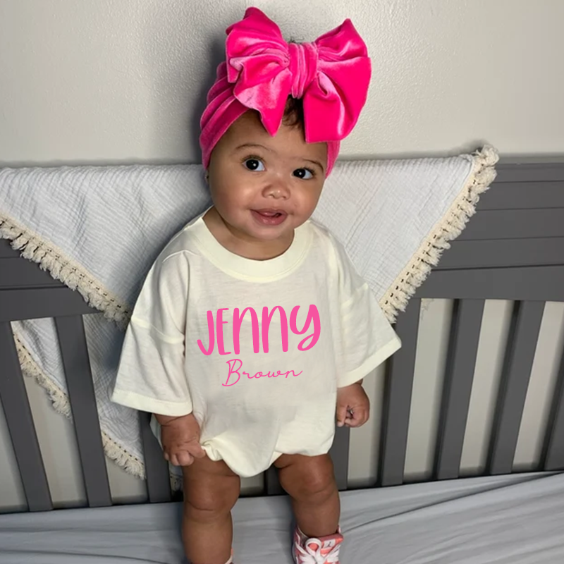 Personalized Baby Girl Bubble Romper| BBCloth39