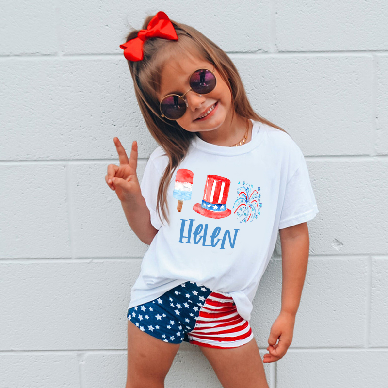 Personalized Kid 4th Of July Independence T-Shirt| Cloth1464