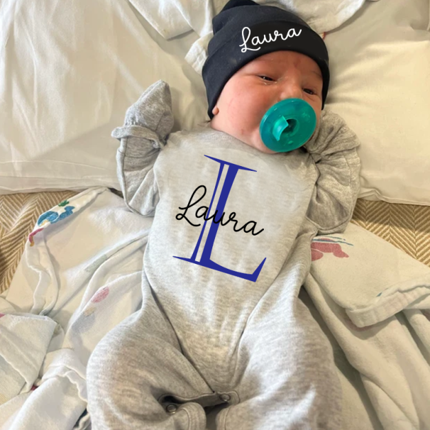 Personalized Baby With Hat Cozy Going Home Sets| BBCloth67