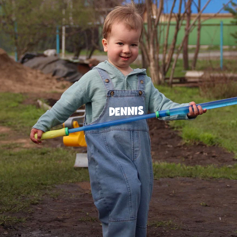 Personalized Kids Oversized Denim Loose Overalls| Pants07