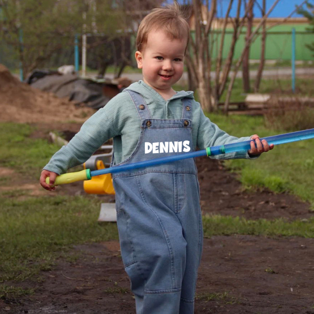 Personalized Kids Oversized Denim Loose Overalls| Pants07