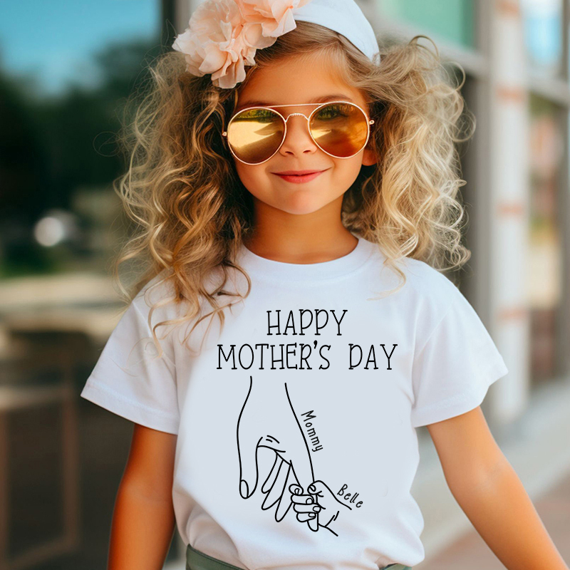 Personalized Kid HappyMother's Day T-Shirt| Cloth1437