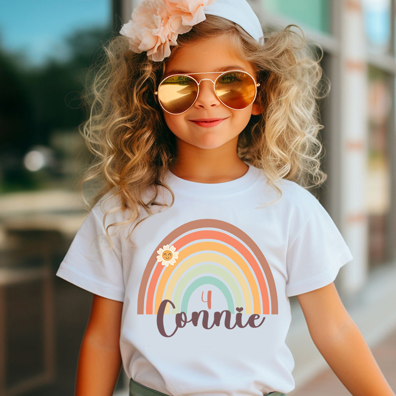 Personalized Girl Colorful Birthday T-Shirt| Cloth1472