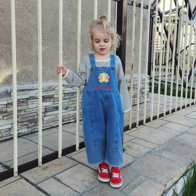 Personalized Kids Oversized Denim Loose Overalls| Pants0703