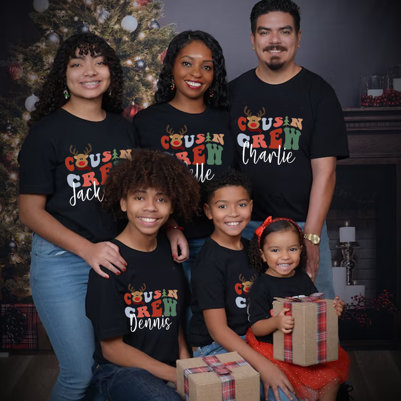 Personalized Family Christmas Monogrammed Name T-Shirt| Match0423