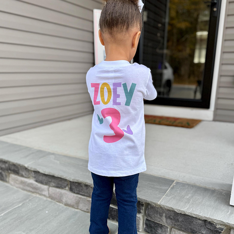 Personalized Girl Colorful Birthday T-Shirt| Cloth1473