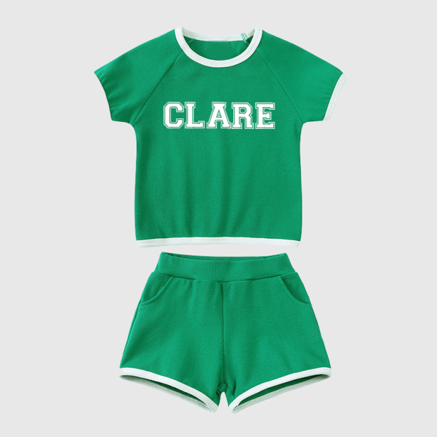 Personalized Kids Summer Name Toddler Shorts Set| Cloth219