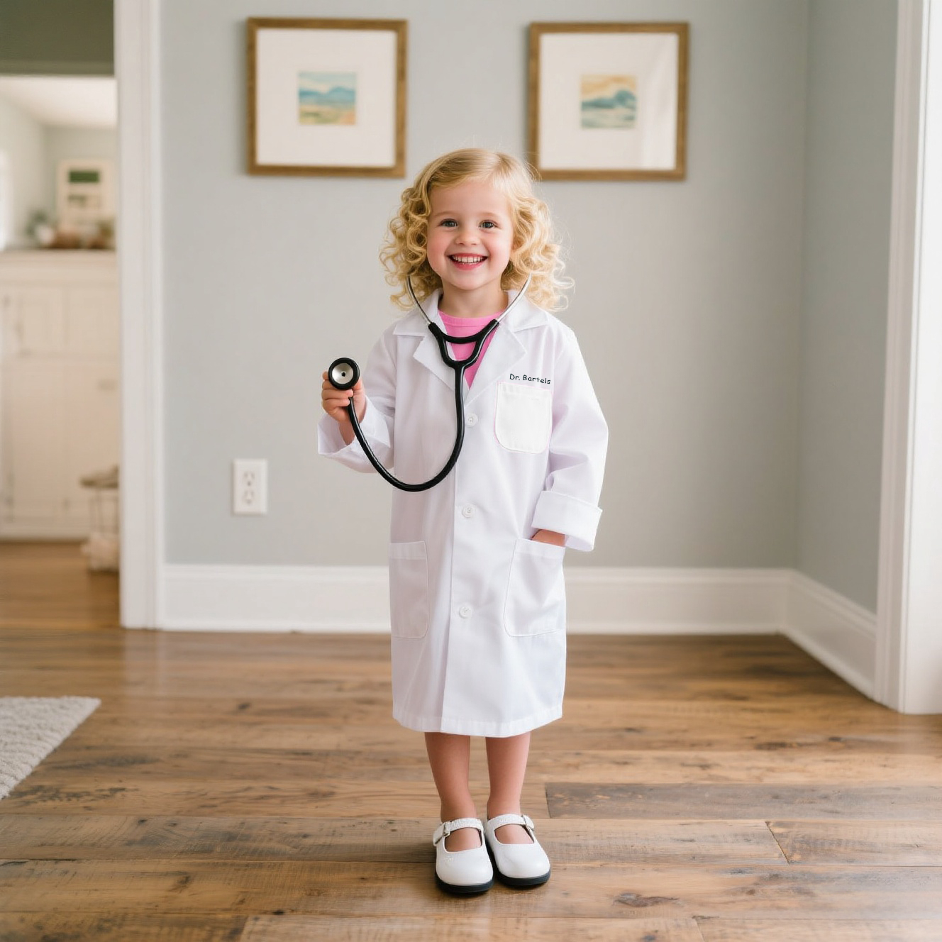 Personalized Kids Embroidery Costume Doctor Coat| YESHalloween03