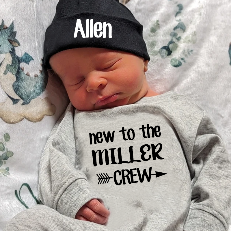 Personalized Baby With Hat Cozy Going Home Sets| BBCloth67