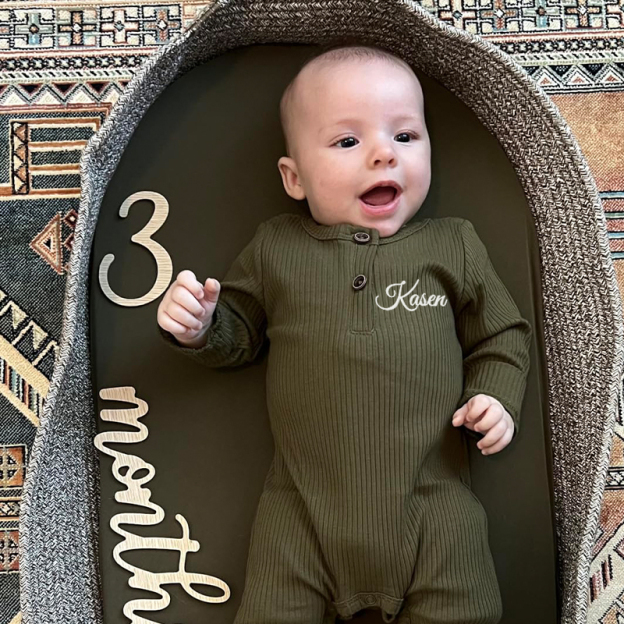 Personalized Baby Solid Color Cozy Onesie| BBcloth69
