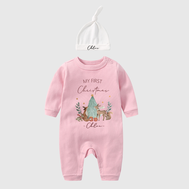 Personalized Baby First Christmas Outfit| BBCloth1208