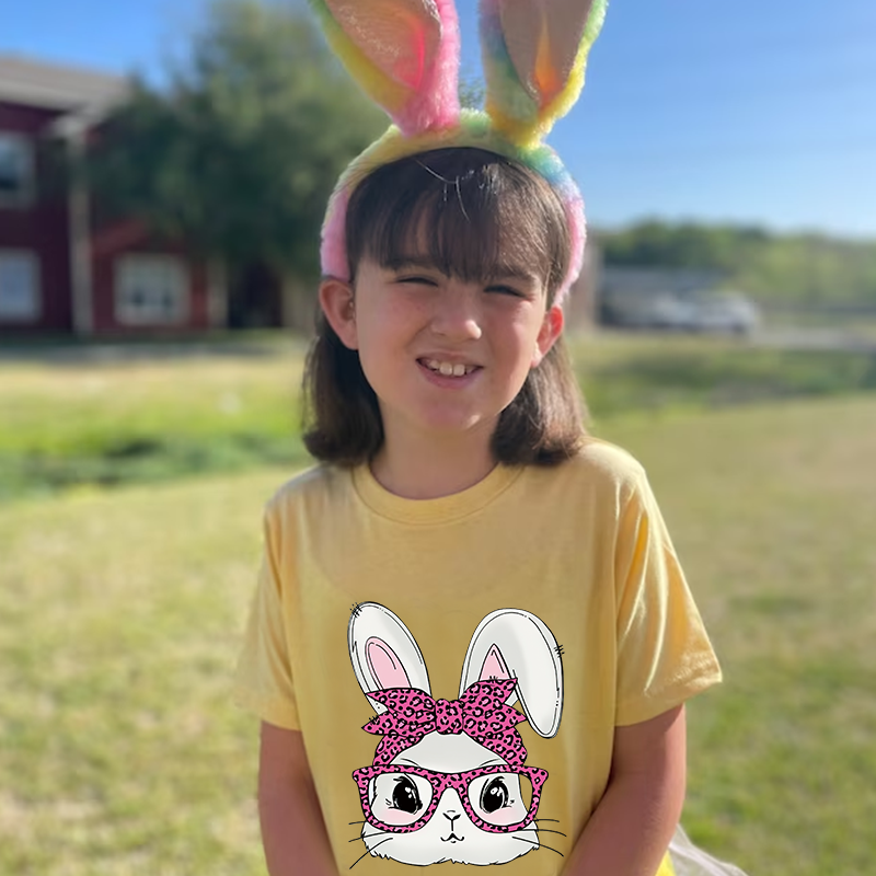 Personalized Kids Bunny Summer T-Shirt| Cloth1419