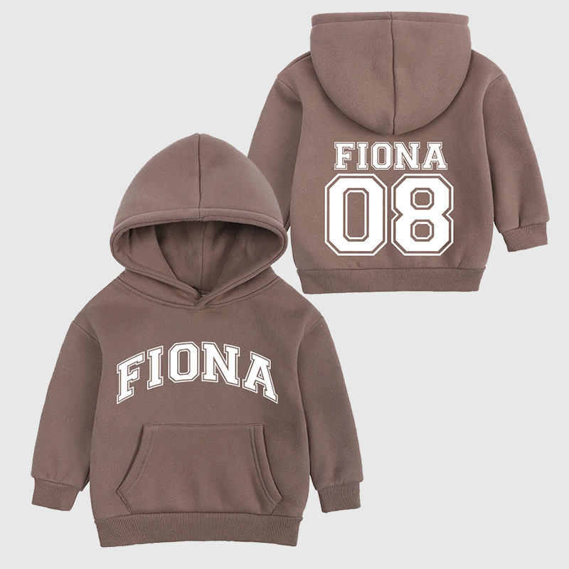 Personalized Kids Number Pocket Hoodie| Cloth83